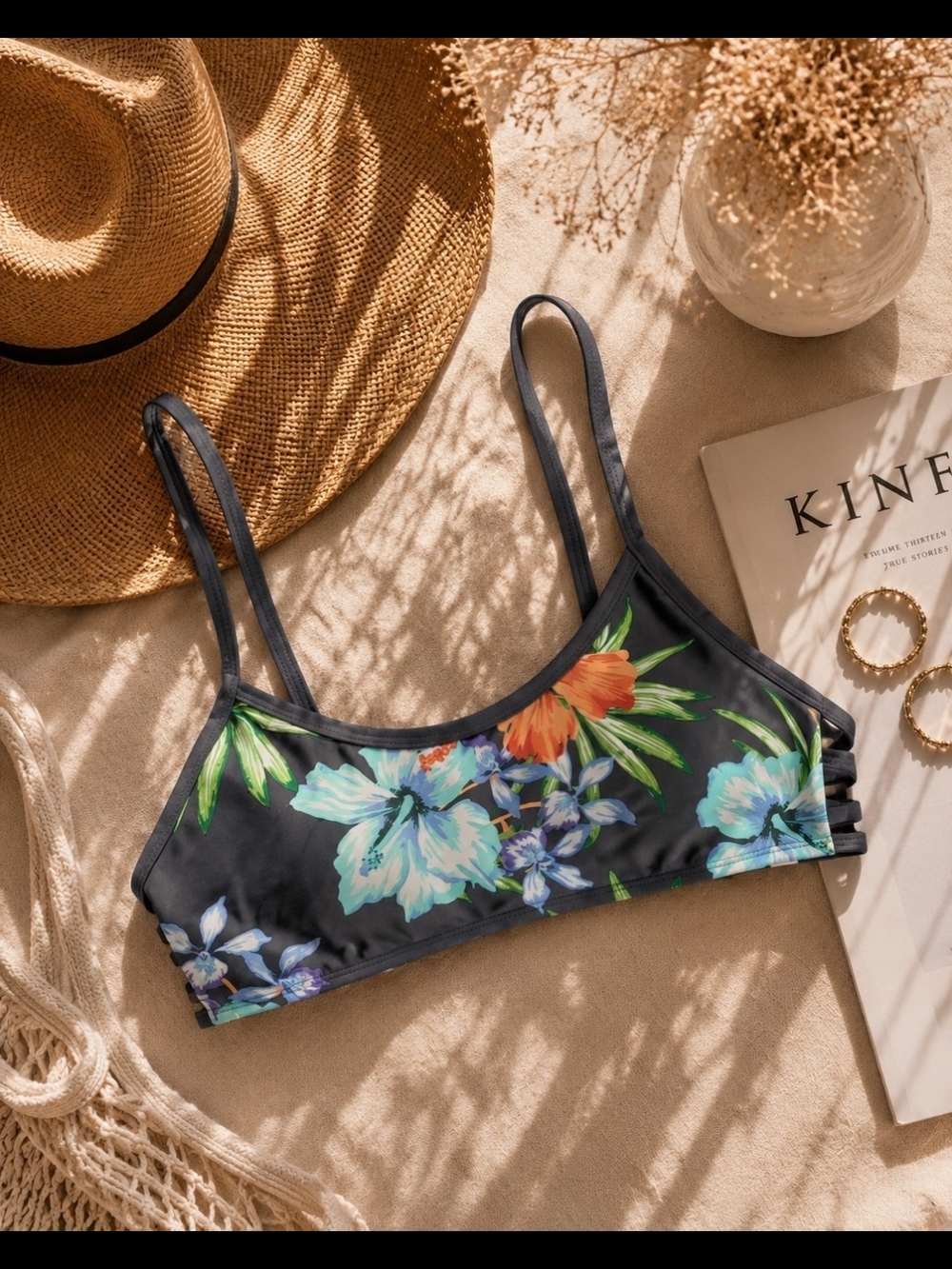 Super Cute Floral Bikini Top, Also Cute As Bralette